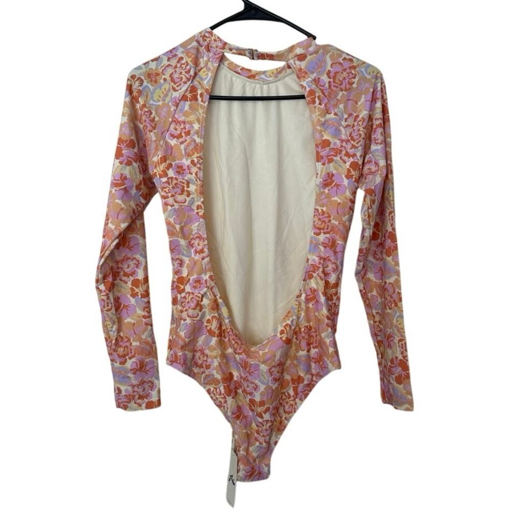 Rusty Surf Women’s One Piece Open Back Paddlesuit Size L‎ Floral Beach Summer - Picture 2 of 10
